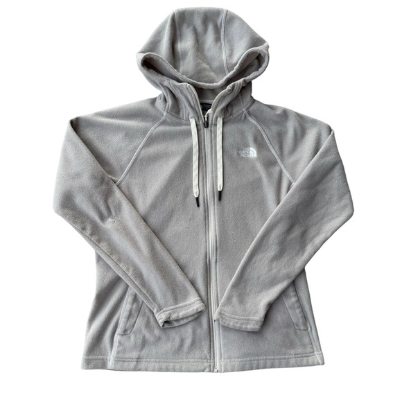 The North Face Earth Tone Zip Up Hoodie Fleece Polar Winter Outdoors Camping - Picture 2 of 10